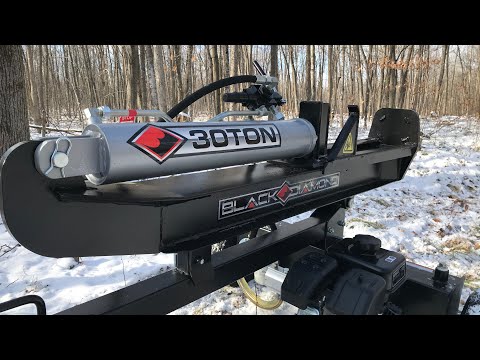 First time using the Black Diamond wood splitter cutting firewood