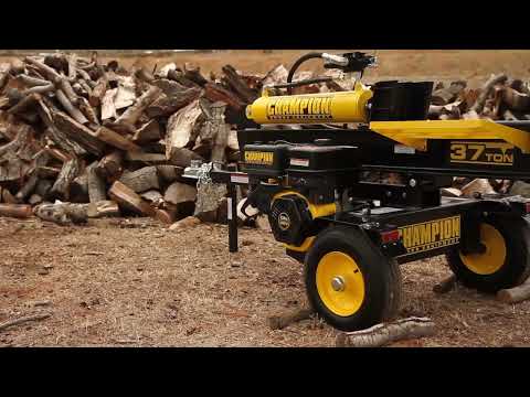 Champion 37-Ton Horizontal/Vertical Full Beam Gas Log Splitter with Auto Return (Model 100250)