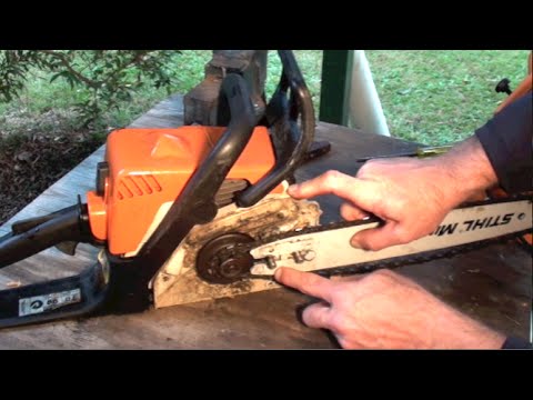 HOW TO PUT ON A CHAIN SAW CHAIN THE RIGHT WAY