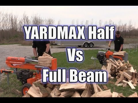 YARDMAX Half Beam Log Splitter Vs Full Beam 35 Ton