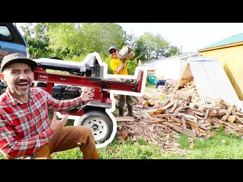 I rented a Log/Wood Splitter From Home Depot// VLOG