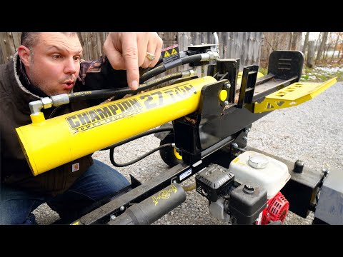 Champion 27 Ton Log Splitter Review and Demo