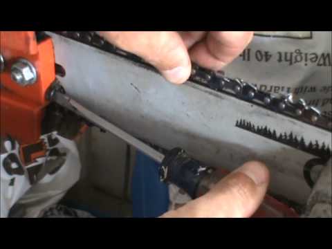 How to tighten a chainsaw chain