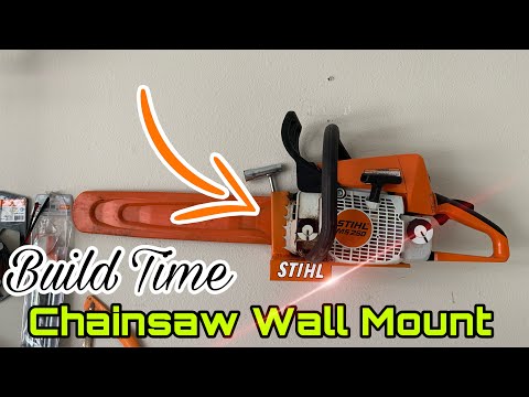 HOW TO BUILD A CHAINSAW WALL MOUNT: Made For My Stihl MS250