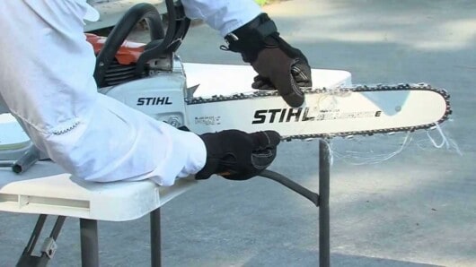 How To Size Chainsaw Chaps And Get The Best Fitting? 2 chainsaw chaps fabric in saw