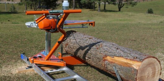 chainsaw mill and huge log