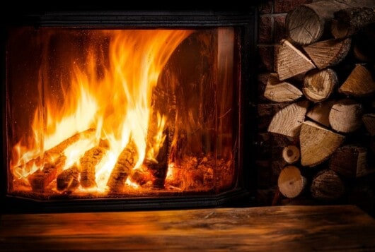 fireplace and firewood