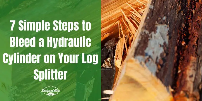 how to bleed hydraulic cylinder for a log splitter