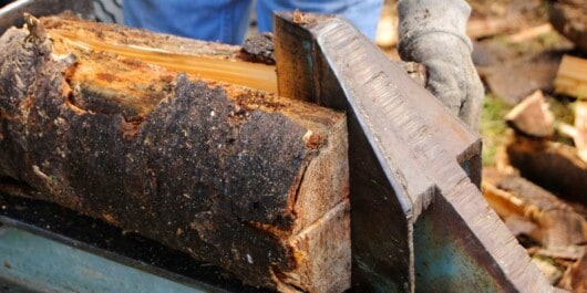 How To Fix Log Splitter When Auto Return Keeps Stopping 4 A log splitter losing its driving force to split logs