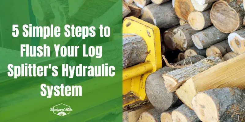 how to flush hydraulic system on log splitter
