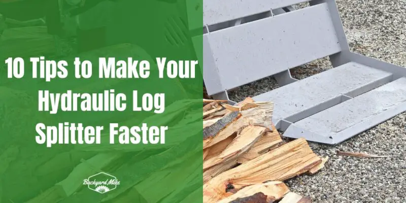 how to make a hydraulic log splitter faster
