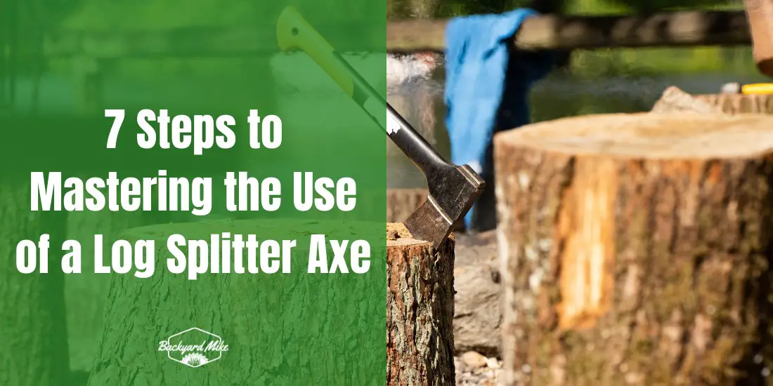 how to use a log splitter axe