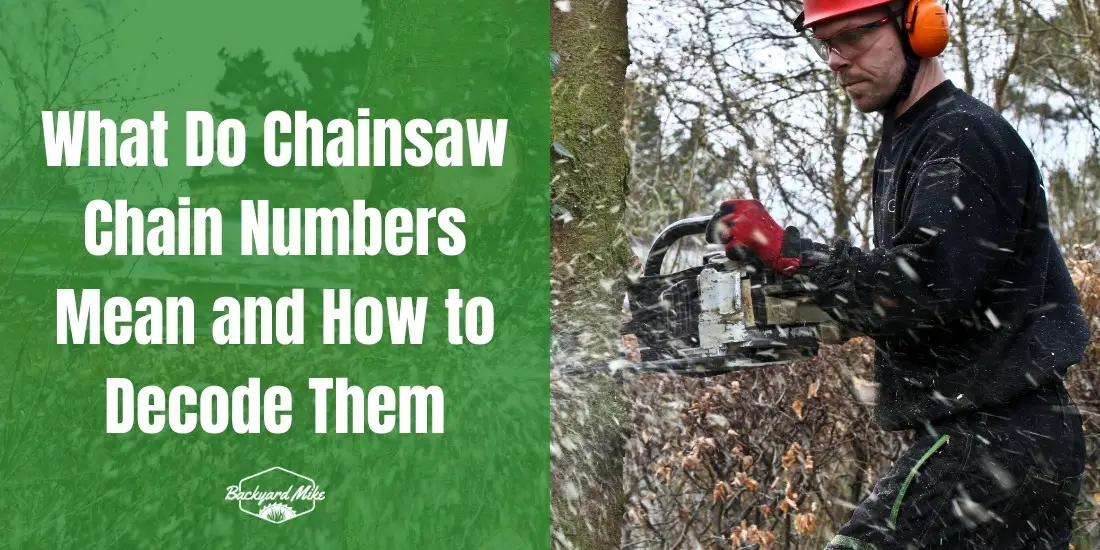 what do the numbers on a chainsaw chain mean