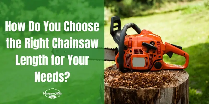 what length chainsaw do i need